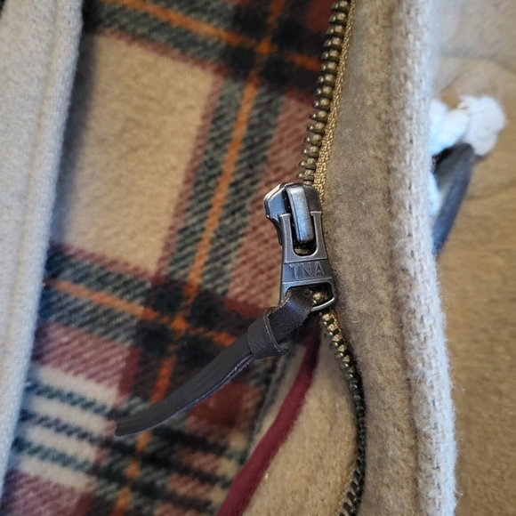 Aritzia TNA Wool Zipped Button Pea Duffle Coat Camel M - Picture 9 of 14